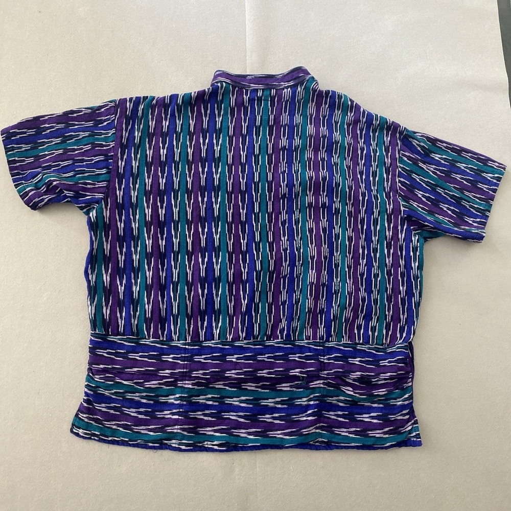 Vintage Mimbres Man Cycling Shirt - Men's XXL Cotton Tribal Stripe Southwest USA - Picture 4 of 11